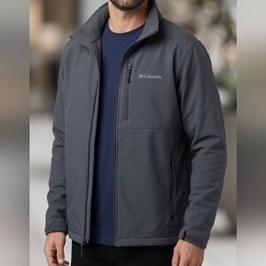 Columbia Mens XXL Softshell Gray Full Zip Jacket